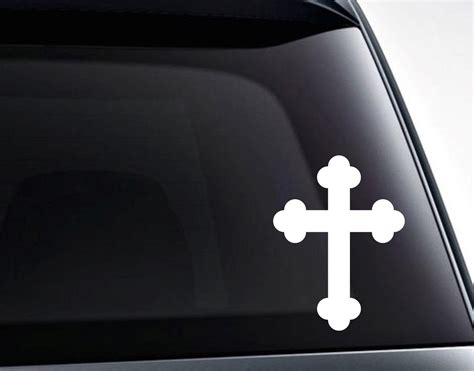 cross vinyl decal|small cross decal.